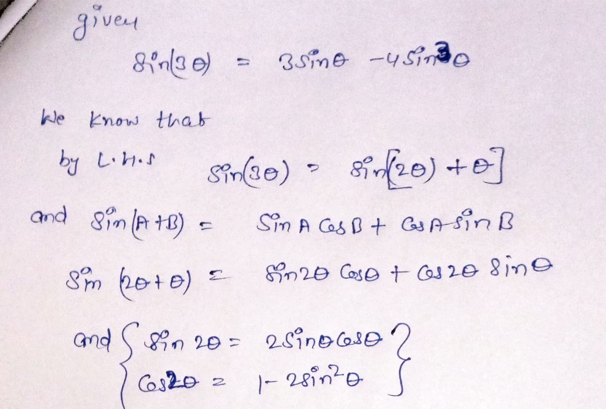 Trigonometry homework question answer, step 1, image 1